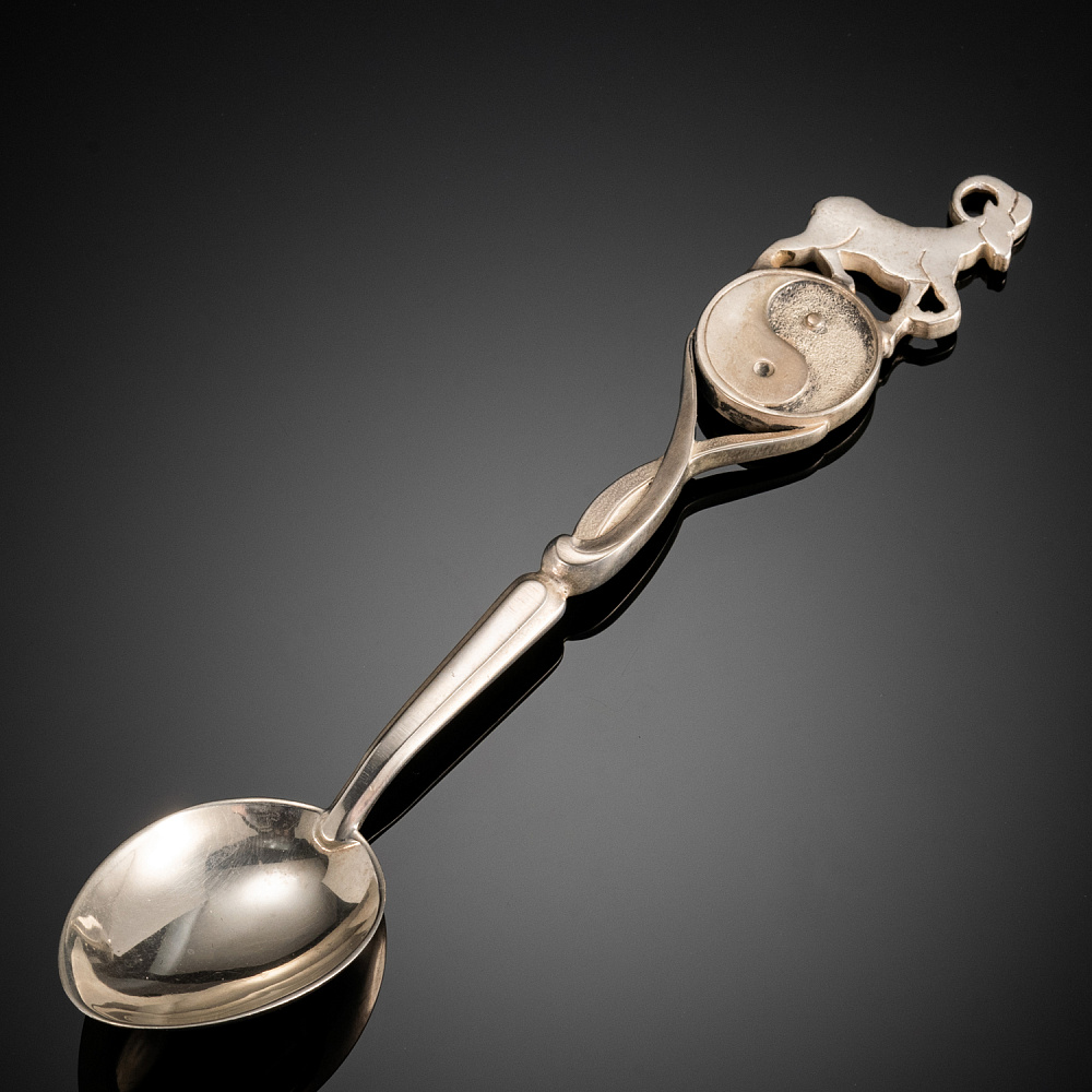 Ложка «Восточный гороскоп - Коза». Серебро 875* - интернет магазин Русь Велика я 