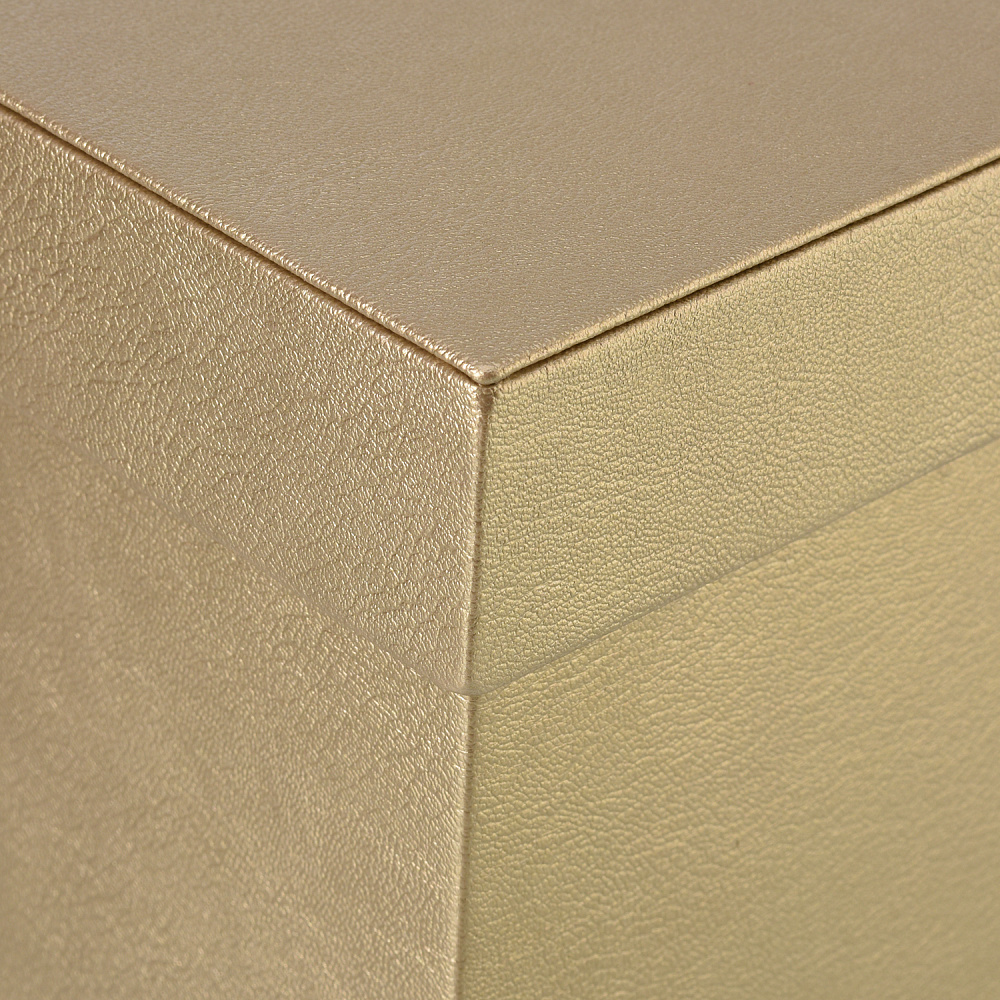 Подарочная упаковка из экокожи бронзово-перламутровая 16х16х16 см - интернет магазин Русь Велика я фото 2