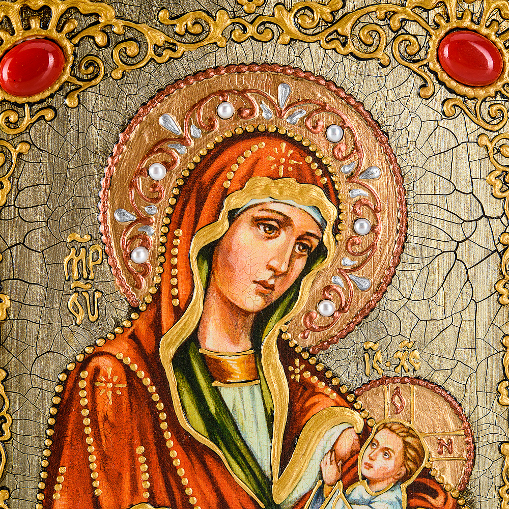 Икона «Божия Матерь Млекопитательница» 15 х 20 см - интернет магазин Русь Велика я фото 4