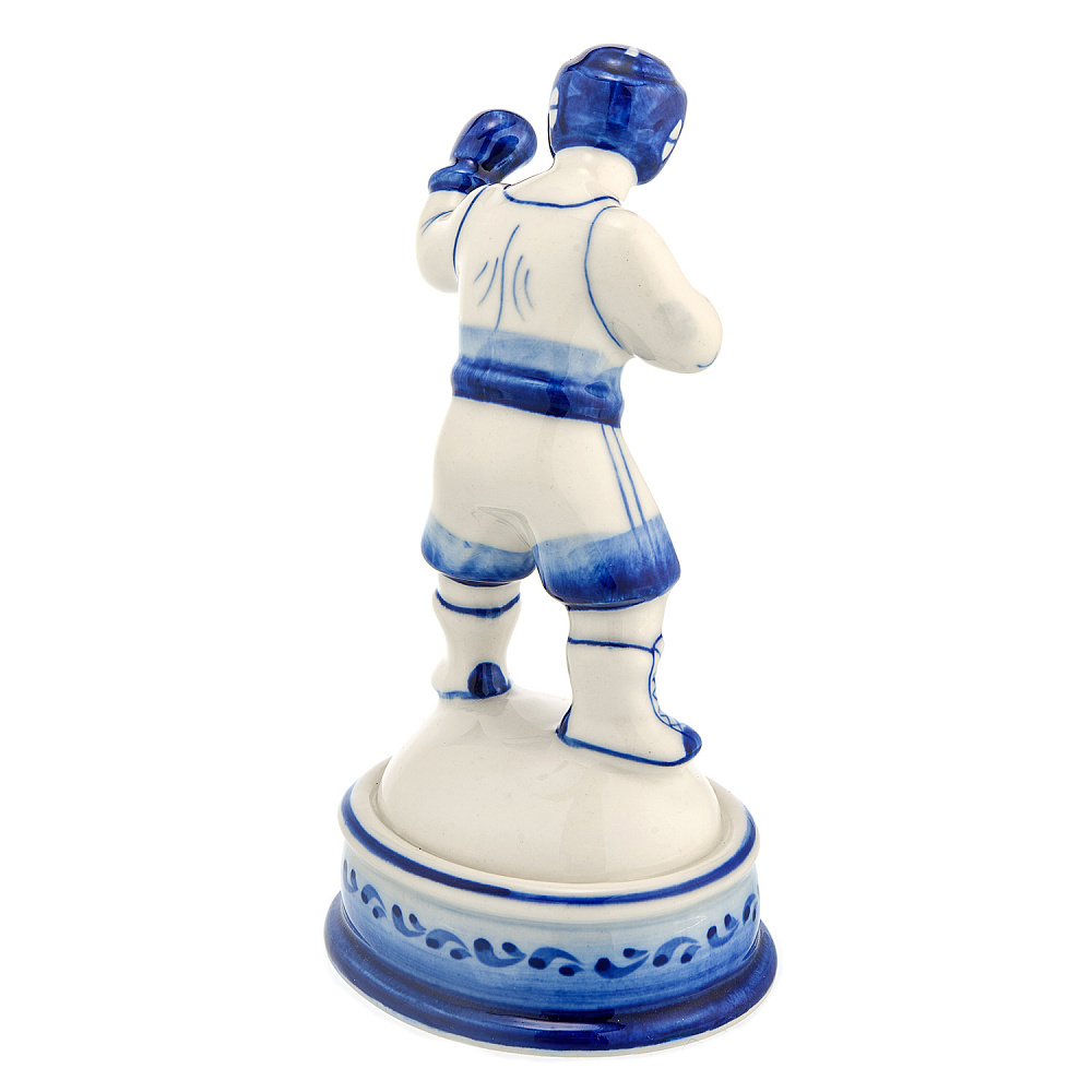 Статуэтка «Боксер». Гжель - интернет магазин Русь Велика я фото 3