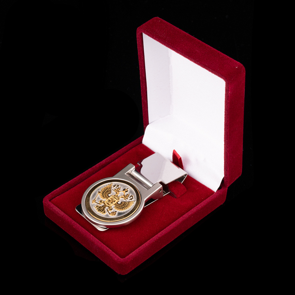 Зажим для денег «Герб РФ». Златоуст - интернет магазин Русь Велика я фото 1