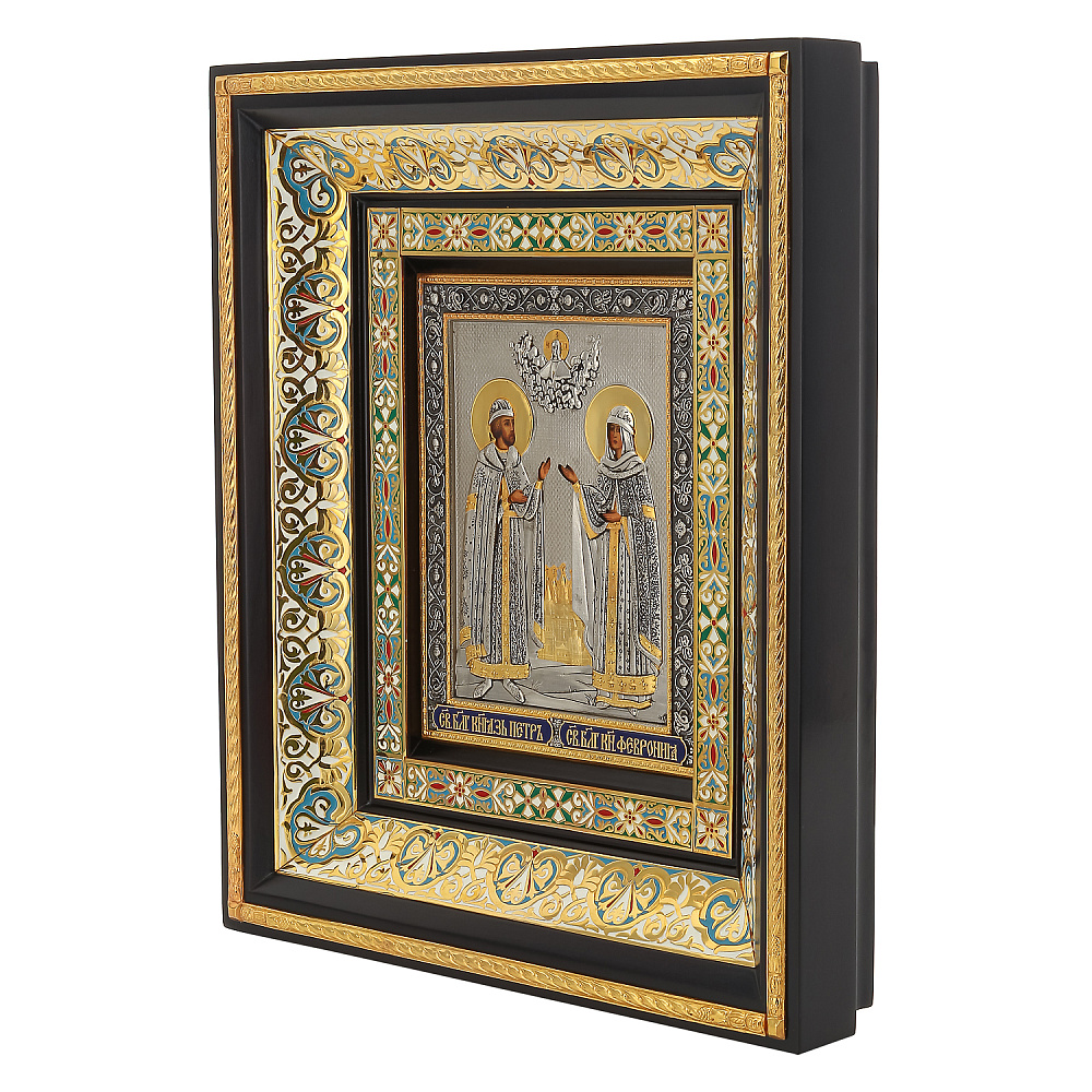 Икона «Святые Петр и Феврония» 34,5 х 40,5 см - интернет магазин Русь Велика я фото 2