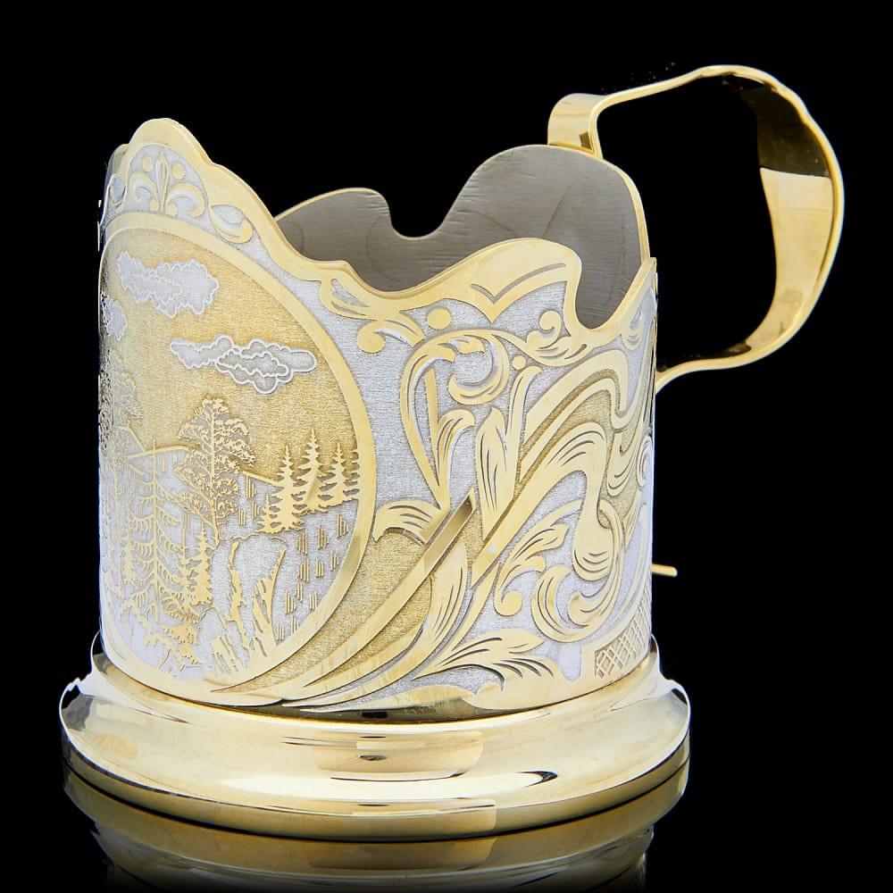 Подстаканник «Лесной пейзаж 2». Златоуст - интернет магазин Русь Велика я фото 4