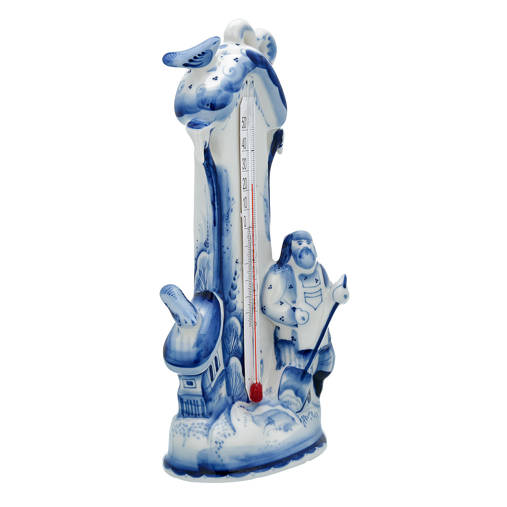 Термометр настольный «Зима». Гжель - интернет магазин Русь Велика я фото 1