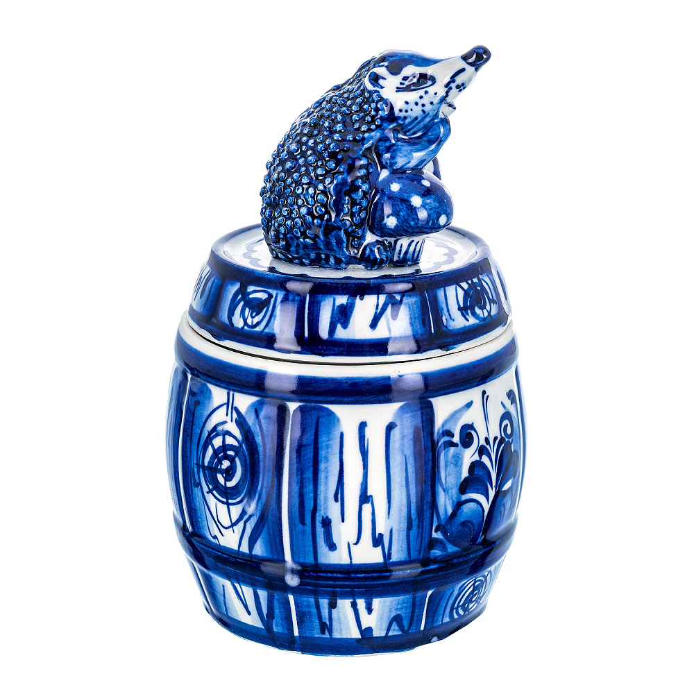 Икорница «Еж». Гжель - интернет магазин Русь Велика я фото 2