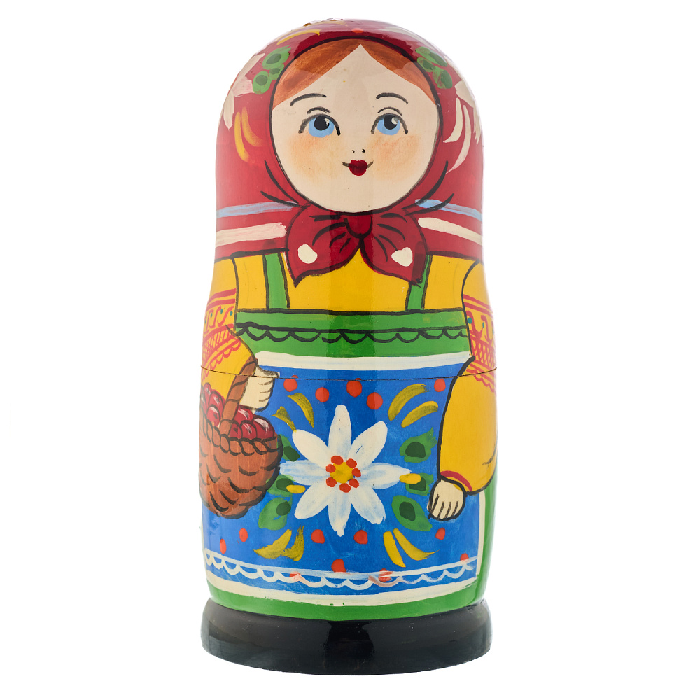 Матрешка «Традиционная с корзинкой» 5 мест - интернет магазин Русь Велика я фото 1