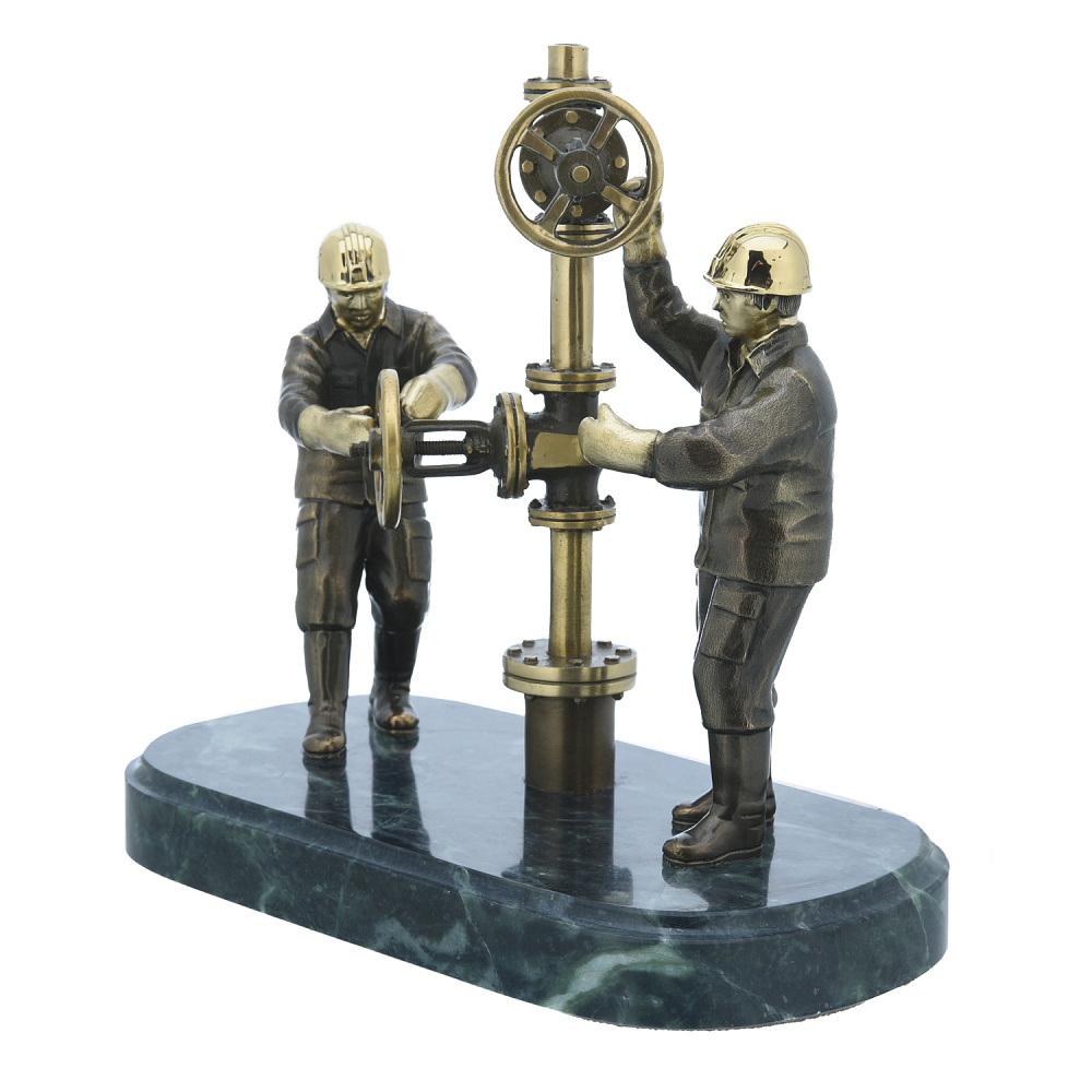 Бронзовая статуэтка «Нефтяники» - интернет магазин Русь Велика я фото 2