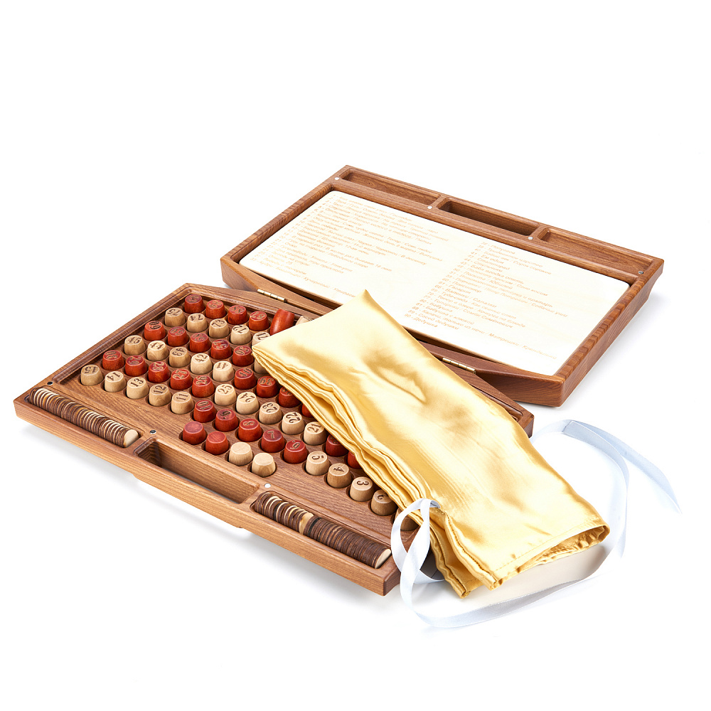 Лото в резном чемоданчике из ясеня «Арабеска-2» - интернет магазин Русь Велика я фото 1