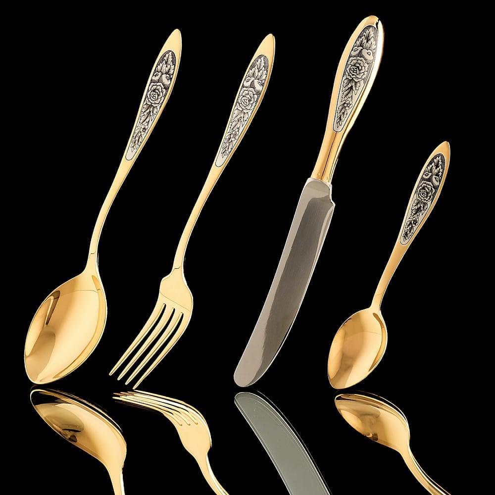 Столовый набор «Эгоист №14» на 1 персону. Серебро 925* - интернет магазин Русь Велика я 