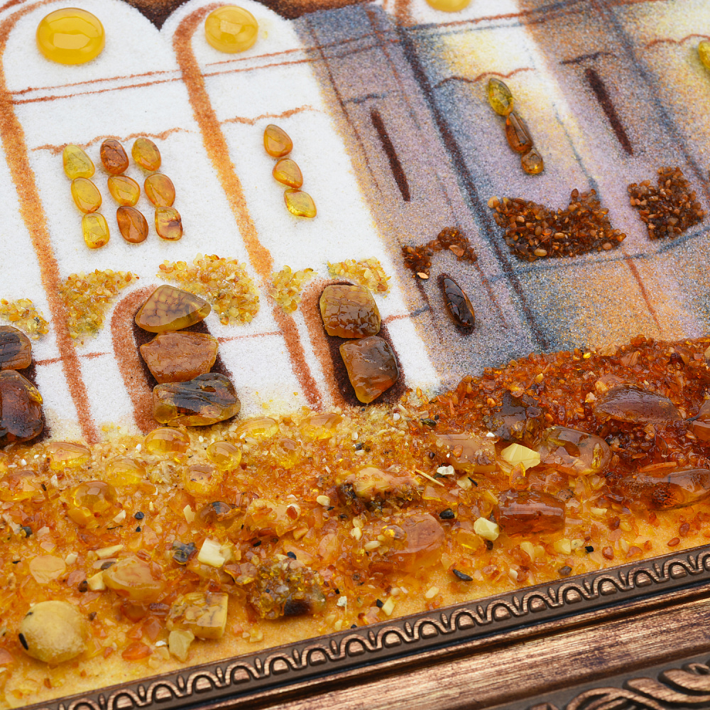 Картина янтарная «Храм Христа Спасителя» 60х40 см - интернет магазин Русь Велика я фото 2