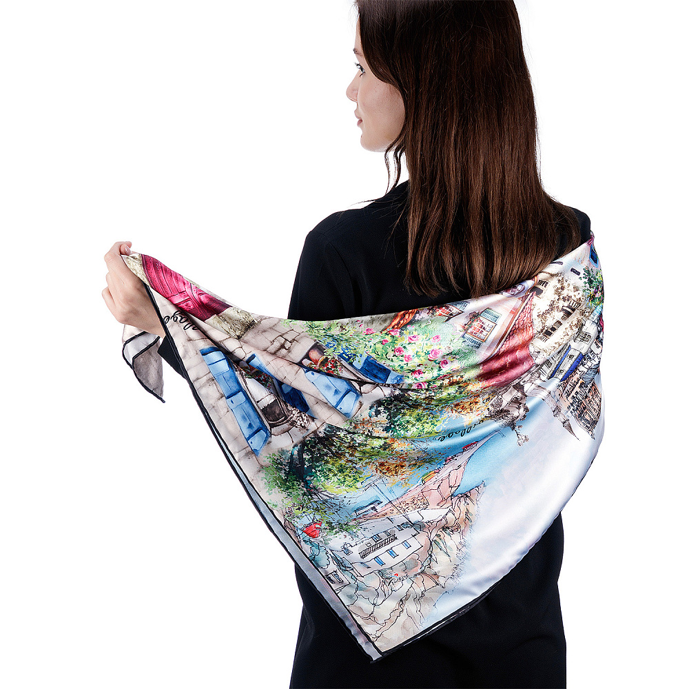 Платок шелковый 89х89 см - интернет магазин Русь Велика я фото 2