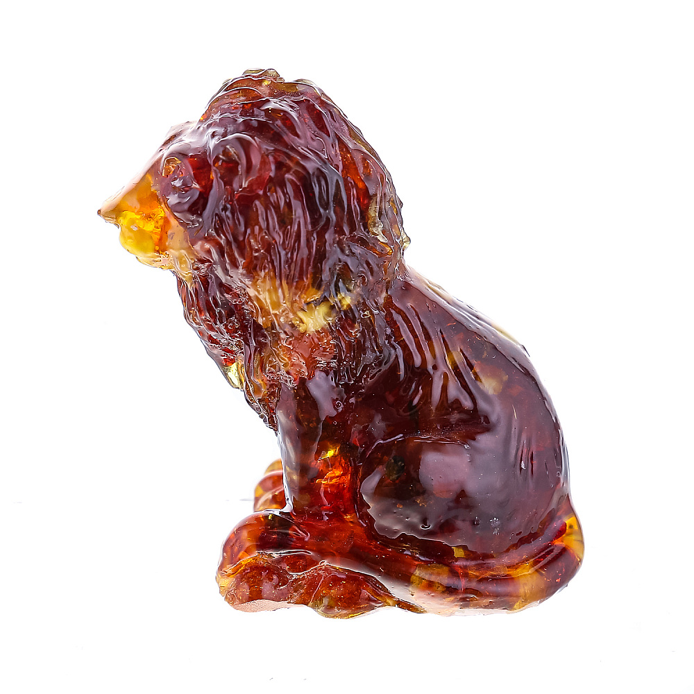 Янтарная статуэтка «Лев» - интернет магазин Русь Велика я фото 3