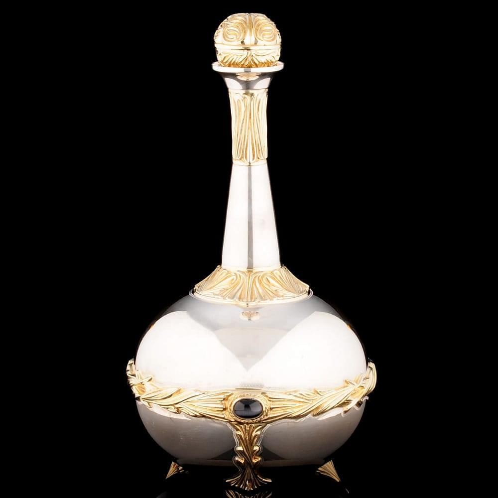 Набор серебряной посуды «Элегия» (графин, 2 рюмки, поднос) - интернет магазин Русь Велика я фото 3