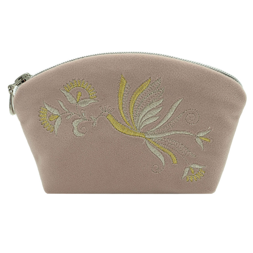 Косметичка «Птица». Розовая с вышивкой - интернет магазин Русь Велика я фото 1