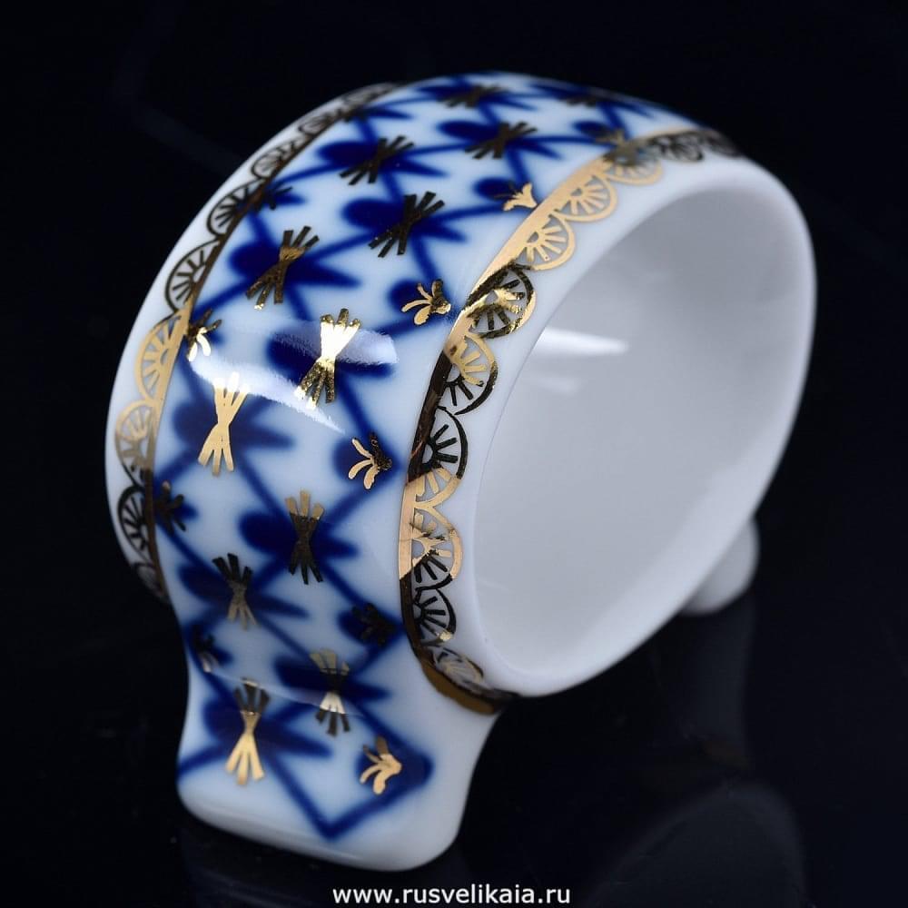 Кольцо для салфеток «Кобальтовая сетка» форма «Молодежная» ИФЗ - интернет магазин Русь Велика я фото 2