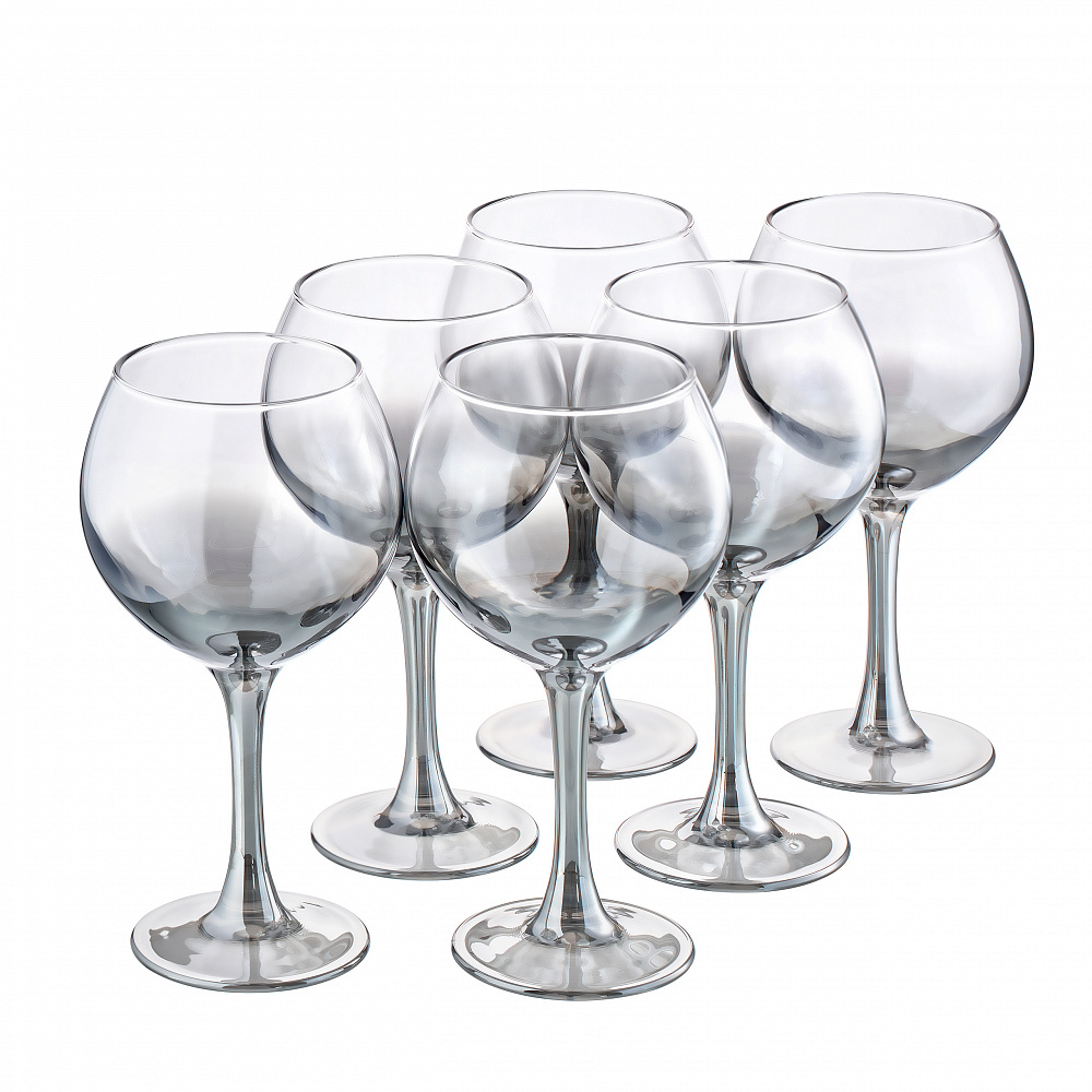 Набор 6 бокалов для вина 280 мл «Омбре Дымка» - интернет магазин Русь Велика я 