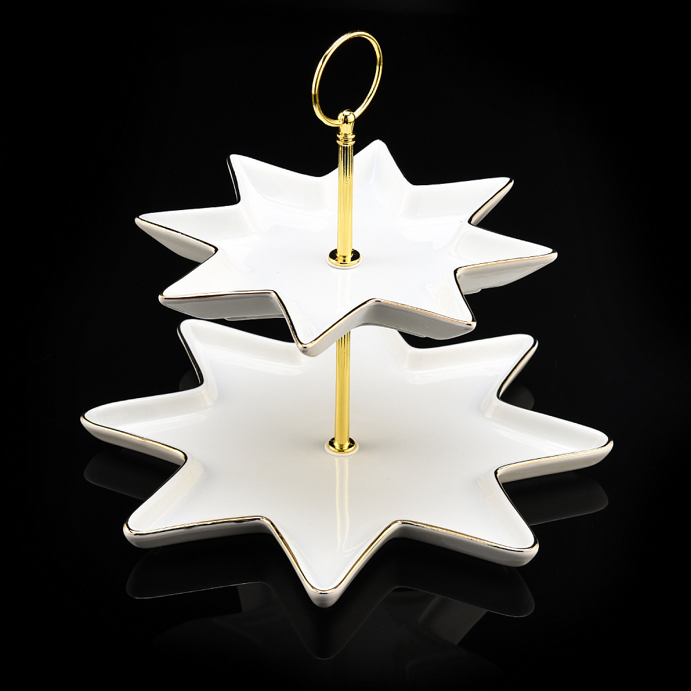 Этажерка двухъярусная «Золотая лента». Форма Звезда. ИФЗ - интернет магазин Русь Велика я фото 1