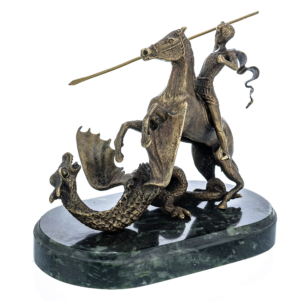 Бронзовая скульптура «Георгий Победоносец» - интернет магазин Русь Велика я фото 2