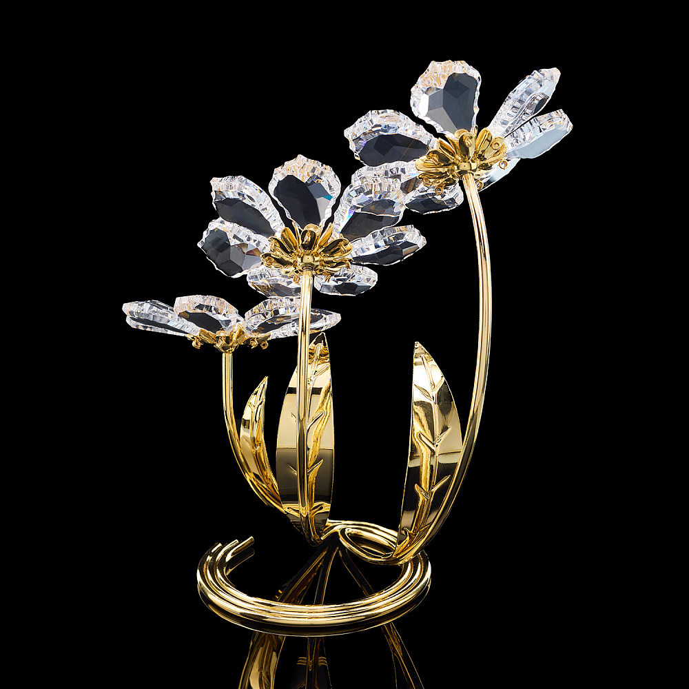 Сувенир из хрусталя «Три цветка» Asfour Crystal - интернет магазин Русь Велика я фото 2