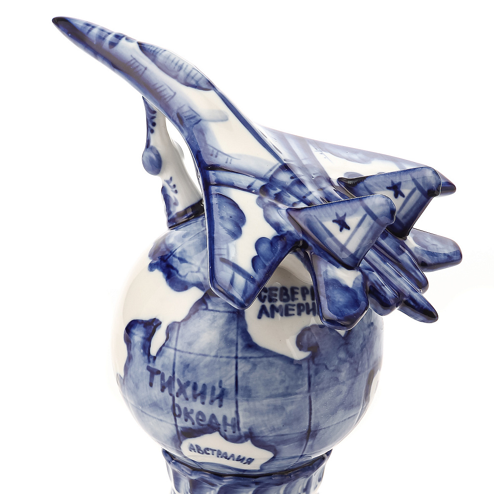 Статуэтка «Самолет». Гжель - интернет магазин Русь Велика я фото 6
