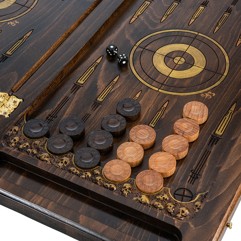 Нарды деревянные резные «Вежливые люди» 60х30 см - интернет магазин Русь Велика я фото 3