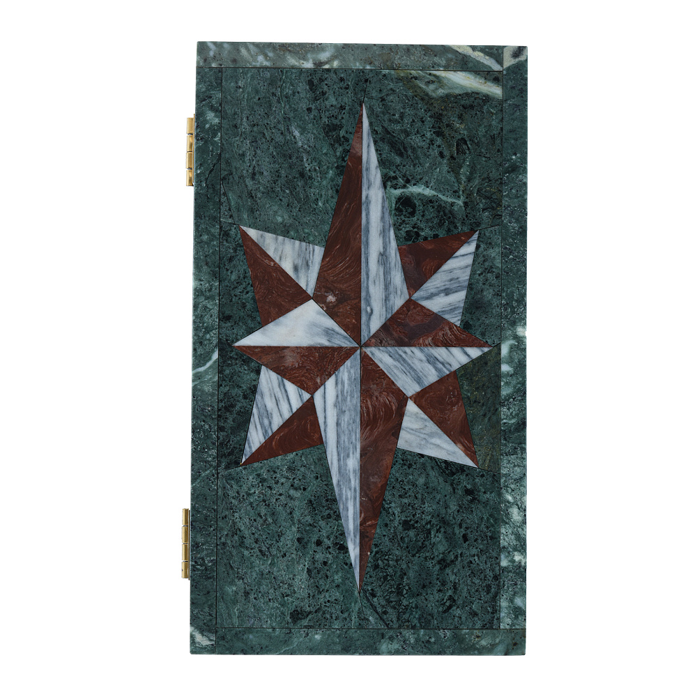 Нарды из натурального камня «Звезда» 43х23 см - интернет магазин Русь Велика я фото 1