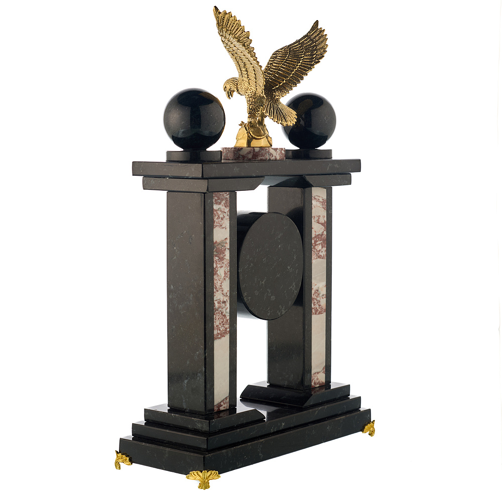 Часы настольные из камня «Орел» - интернет магазин Русь Велика я фото 2