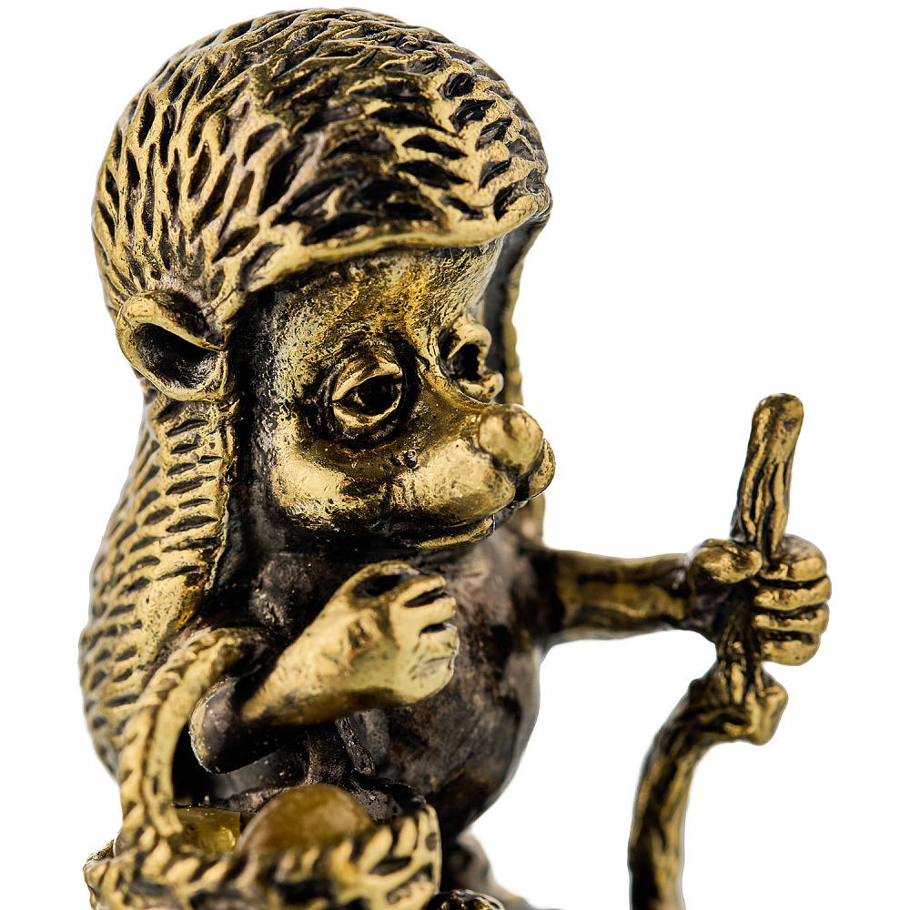 Бронзовая статуэтка «Ежик грибник» - интернет магазин Русь Велика я фото 3