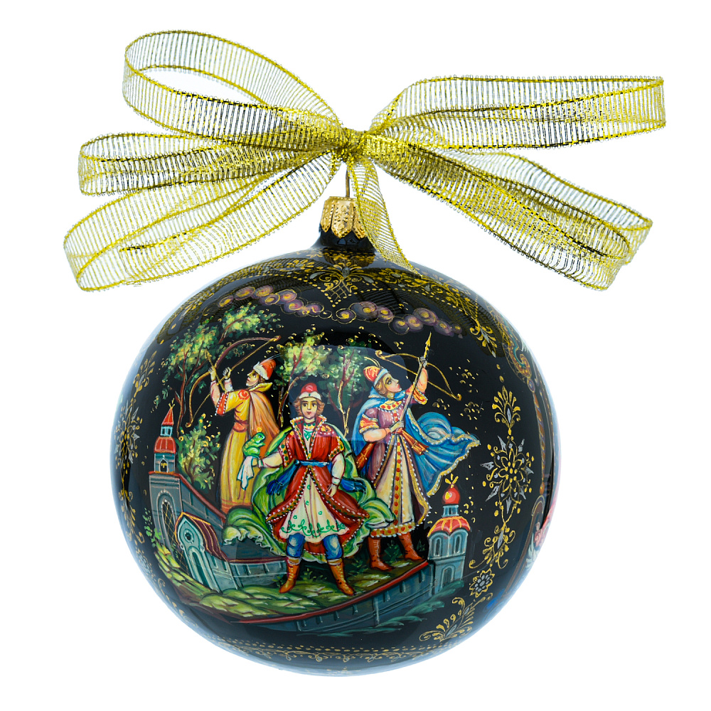 Новогодний елочный шар с росписью «Царевна-лягушка» - интернет магазин Русь Велика я фото 4