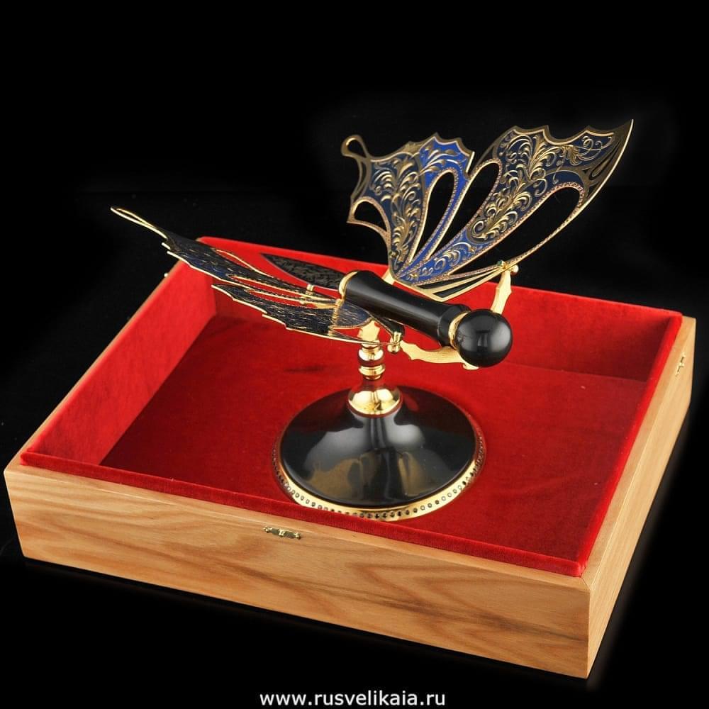 Нож для бумаг на подставке из долерита «Бабочка» - интернет магазин Русь Велика я фото 4