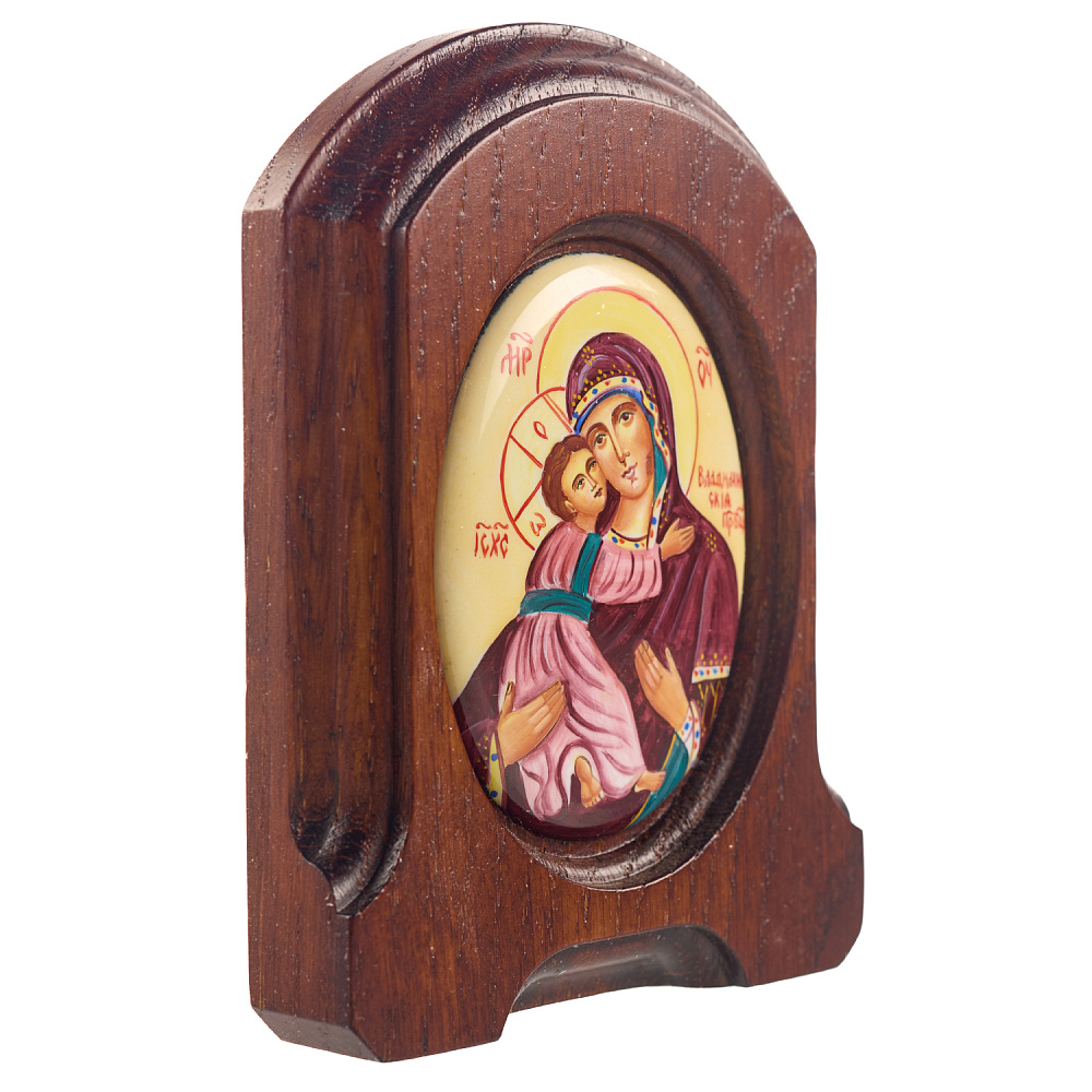 Икона «Владимирская Божья Матерь». Ростовская финифть 10,5х13,5 см - интернет магазин Русь Велика я фото 1