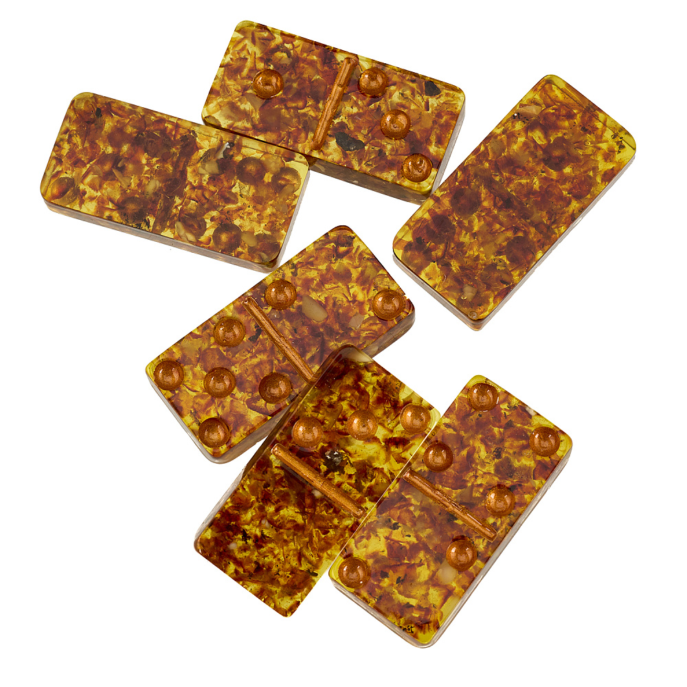 Домино в шкатулке из янтаря - интернет магазин Русь Велика я фото 5
