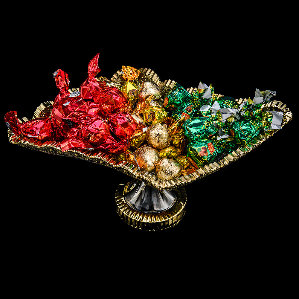 Ваза для фруктов с позолотой - интернет магазин Русь Велика я фото 1