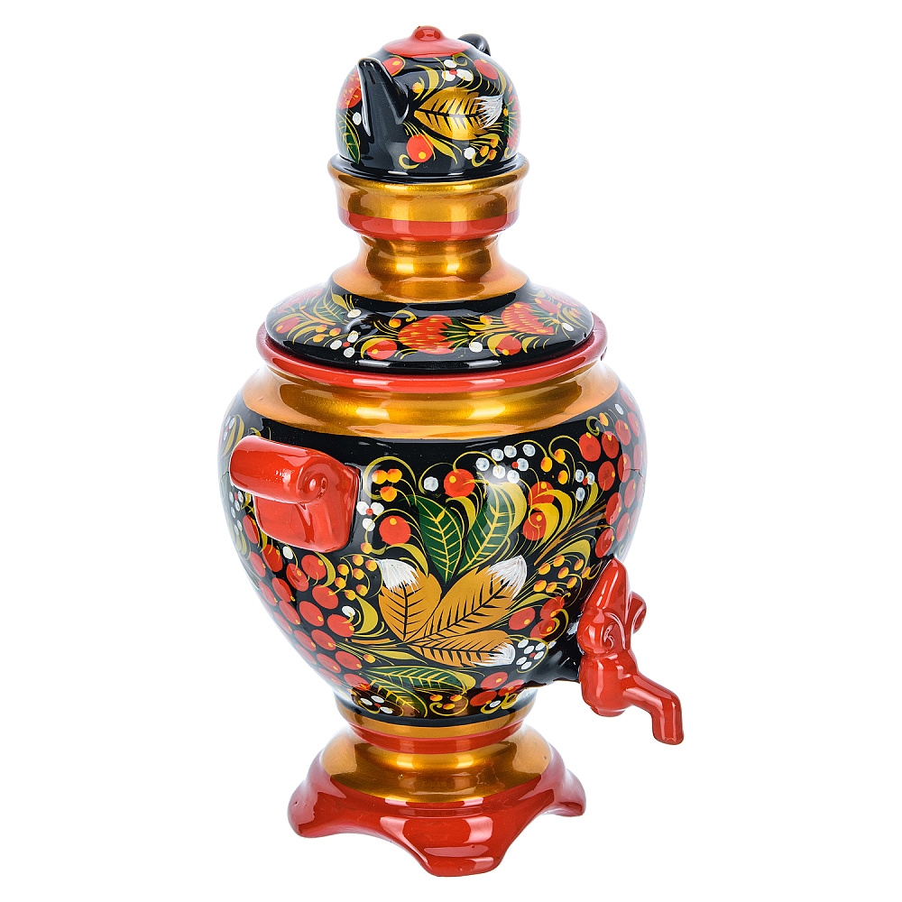 Сувенирный самовар-шкатулка «Рябина». Хохлома - интернет магазин Русь Велика я фото 2