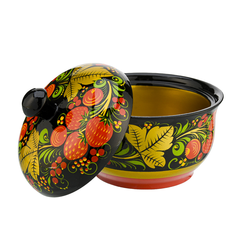 Масленка «Ягоды». Хохлома - интернет магазин Русь Велика я фото 1