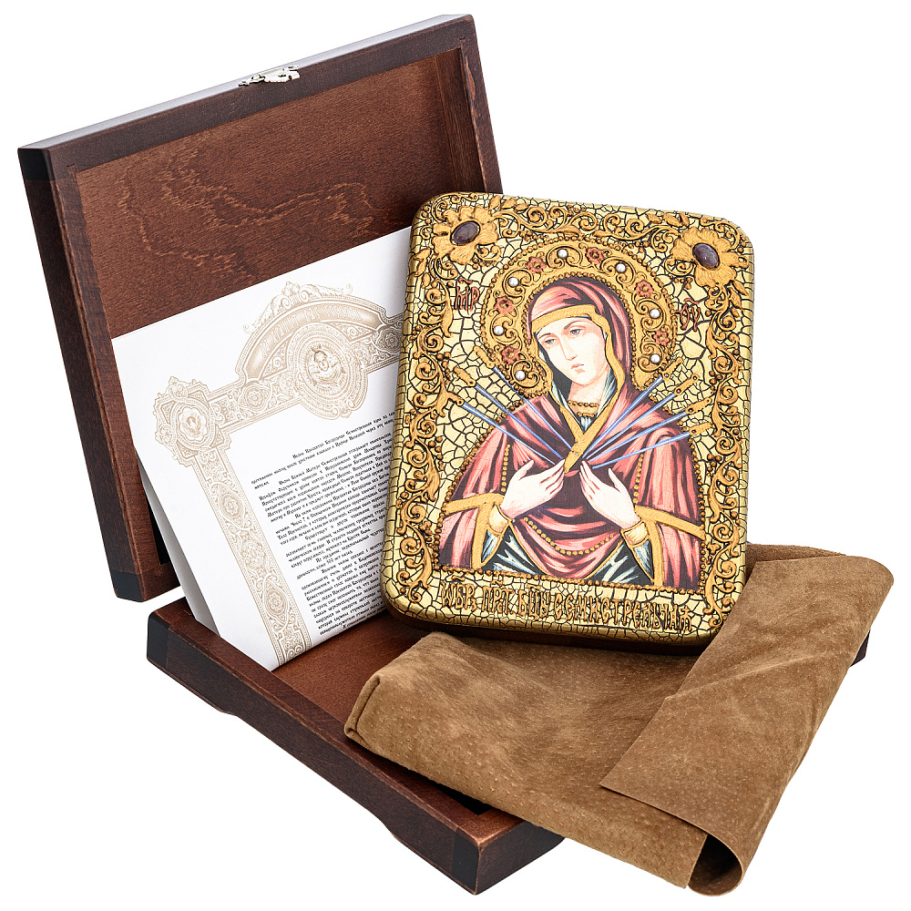 Икона «Божья Матерь Семистрельная» 15х20 см - интернет магазин Русь Велика я фото 1