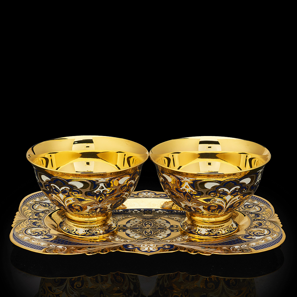 Питейный набор на 2 персоны «Восток». Златоуст - интернет магазин Русь Велика я фото 1