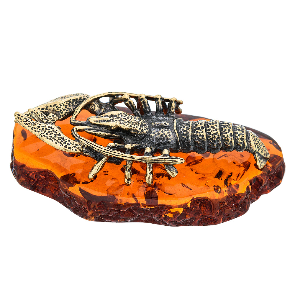 Статуэтка с янтарем «Рак» - интернет магазин Русь Велика я фото 1