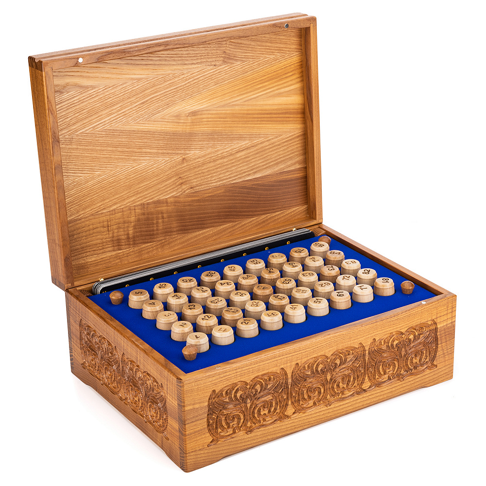 Русское лото в резной шкатулке из ясеня - интернет магазин Русь Велика я фото 2