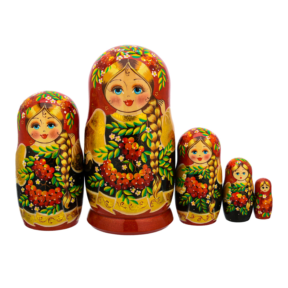 Матрешка «Рябинка» 5 мест - интернет магазин Русь Велика я фото 2