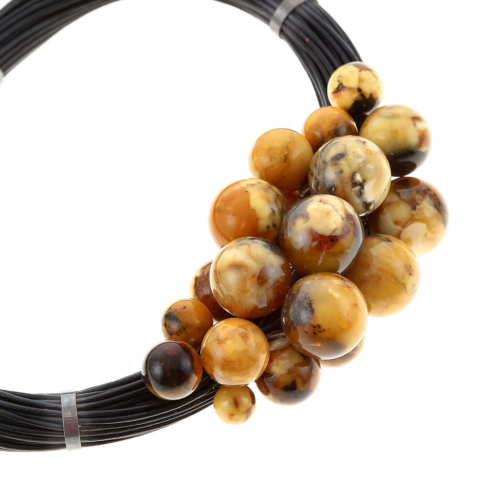 Колье из янтаря «Шары» - интернет магазин Русь Велика я фото 1