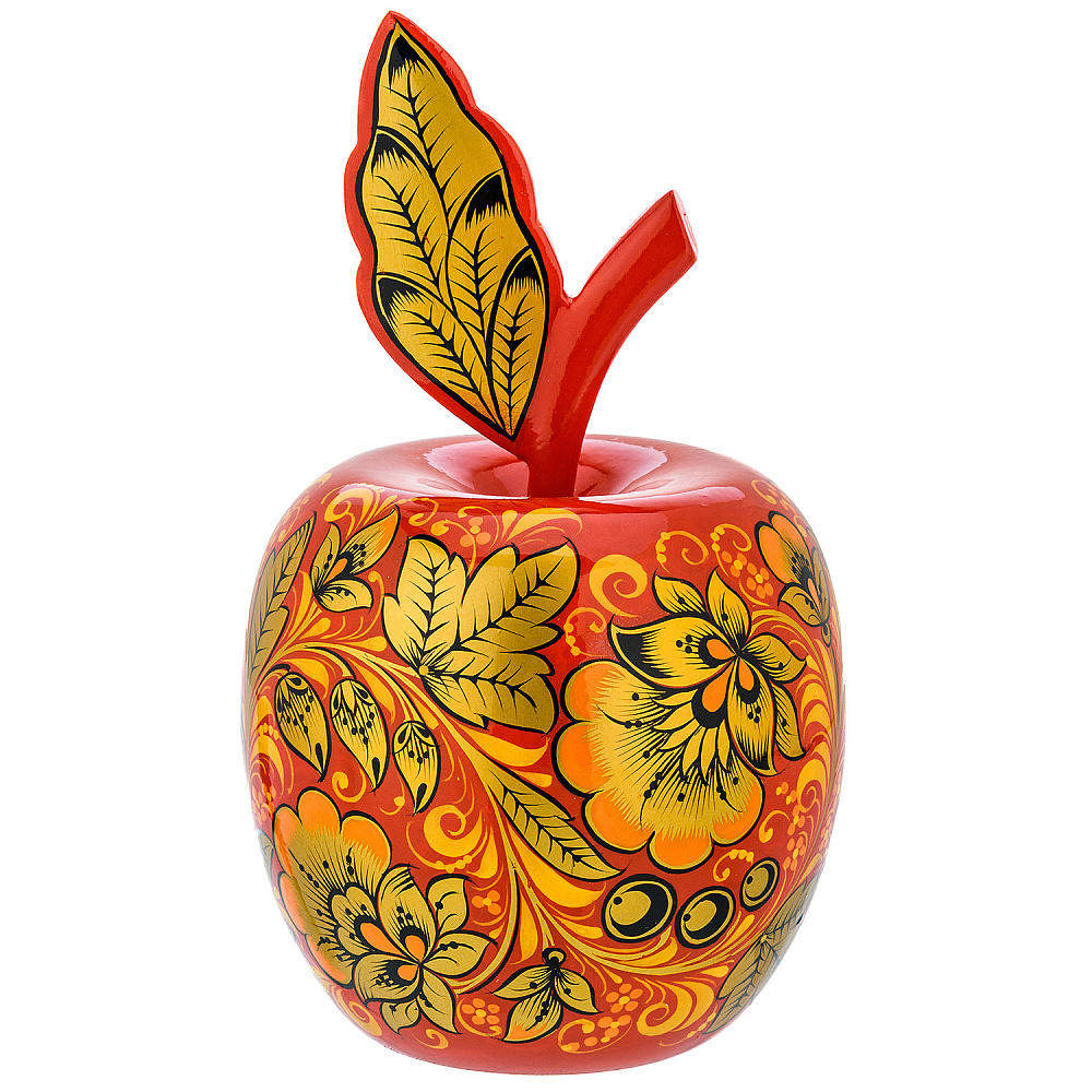 Настольные часы «Яблоко на тарелочке». Хохлома - интернет магазин Русь Велика я фото 3