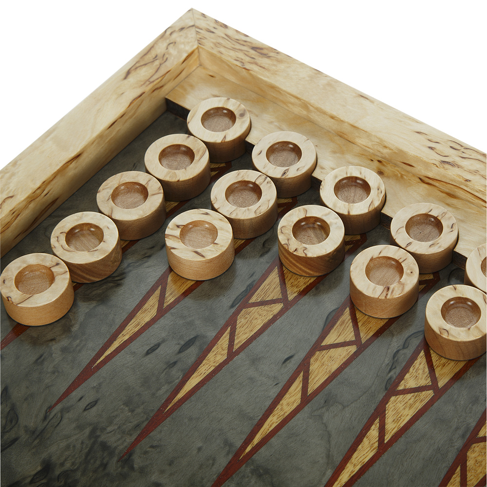 Нарды из карельской березы «Волк» 50х27 см - интернет магазин Русь Велика я фото 4