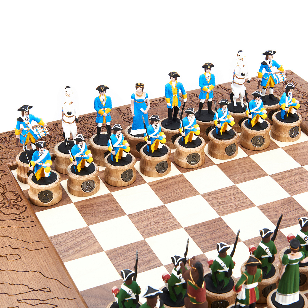 Шахматы из массива мореного дуба «Полтава» 47х47 см - интернет магазин Русь Велика я фото 2