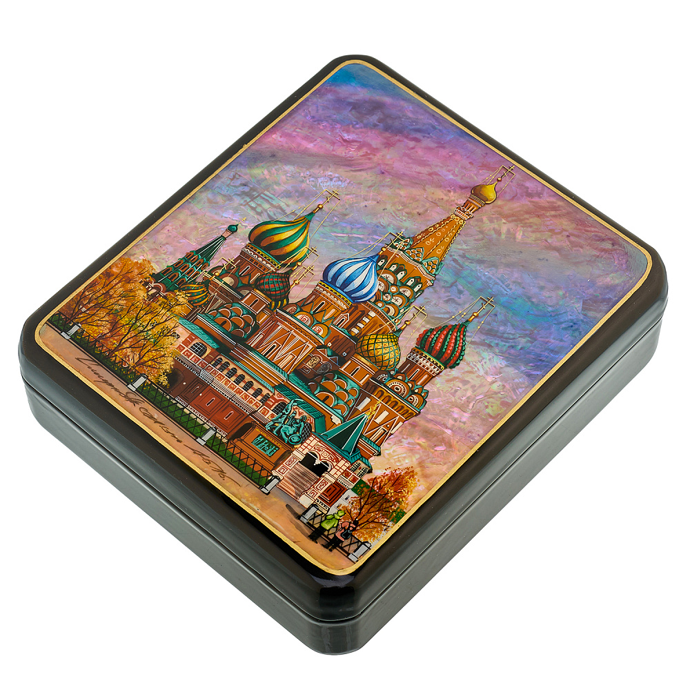 Шкатулка с художественной росписью «Москва. Осень» - интернет магазин Русь Велика я фото 1