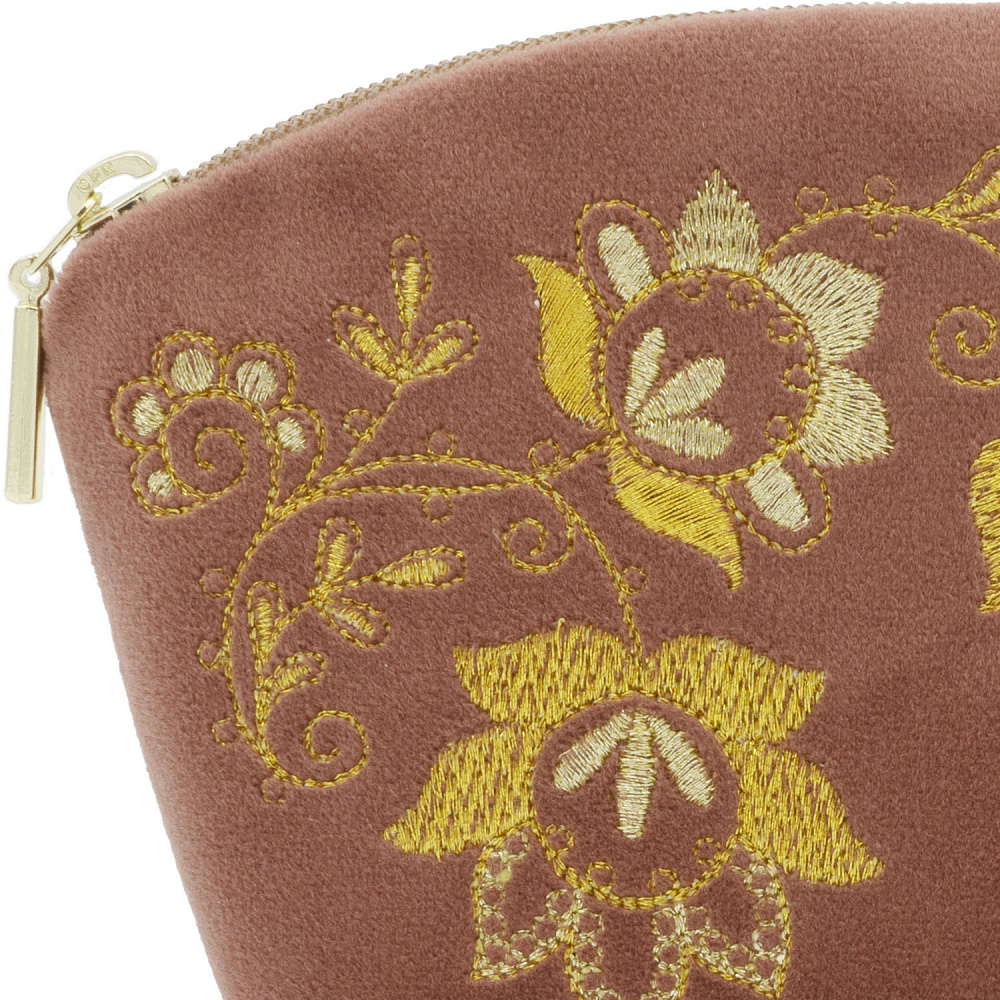 Косметичка «Весеннее настроение». Темно-розовая с вышивкой - интернет магазин Русь Велика я фото 2