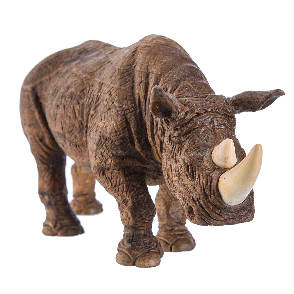 Скульптура из красного дерева и бивня мамонта «Носорог» - интернет магазин Русь Велика я фото 1