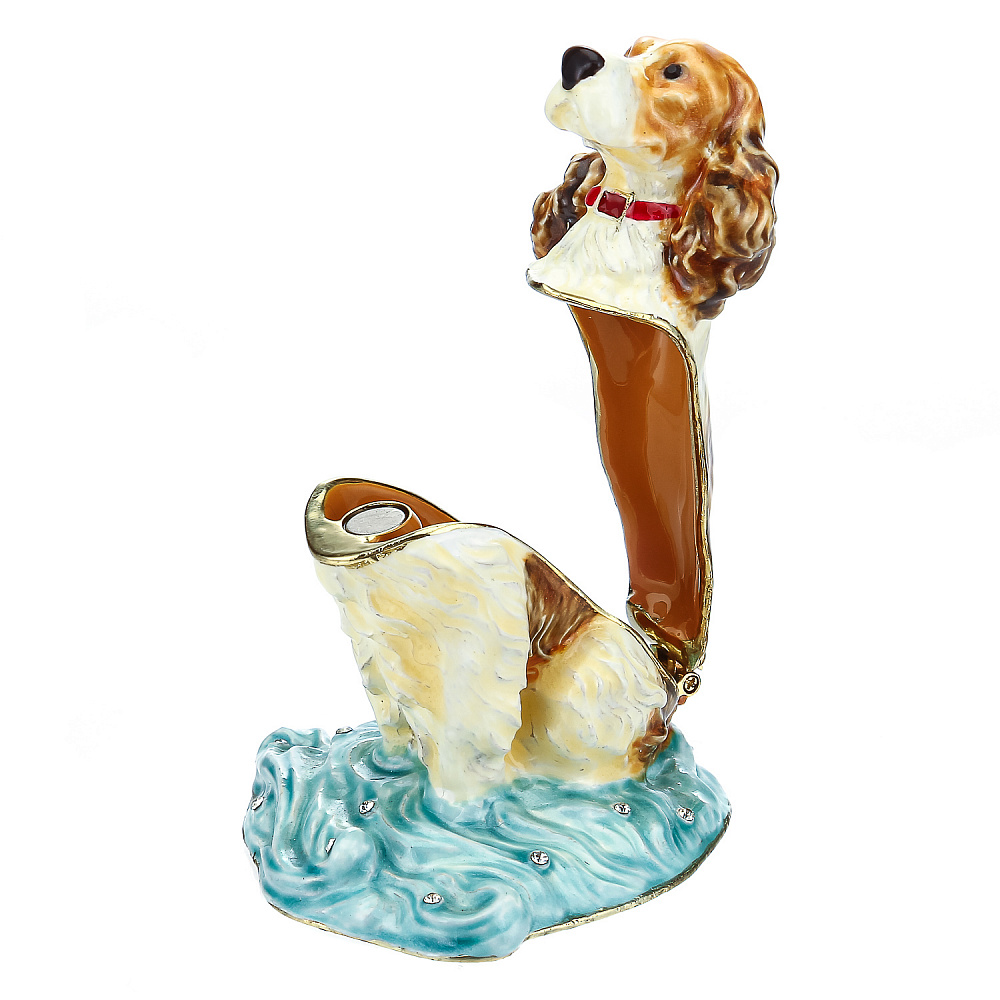 Шкатулка «Спаниель». Традиции Фаберже - интернет магазин Русь Велика я фото 6