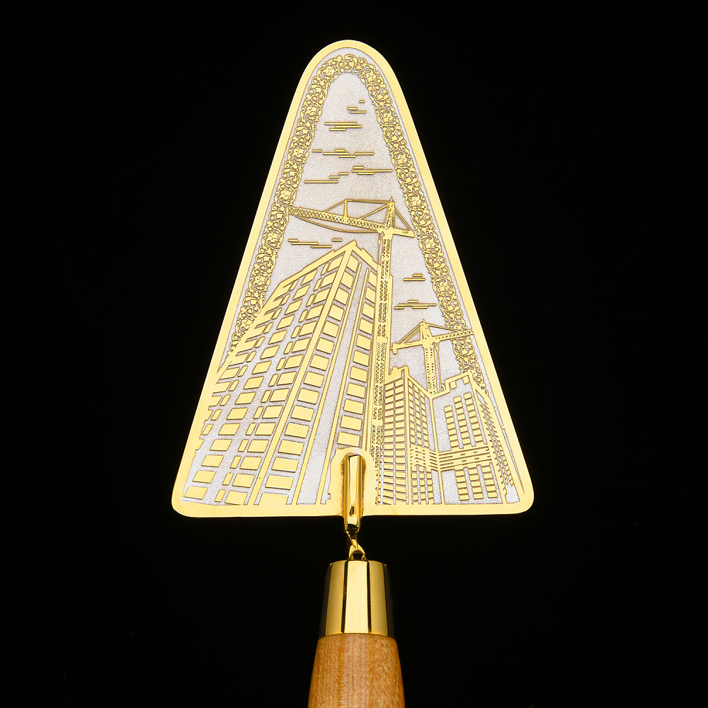 Строительный мастерок с позолотой. Златоуст - интернет магазин Русь Велика я фото 1