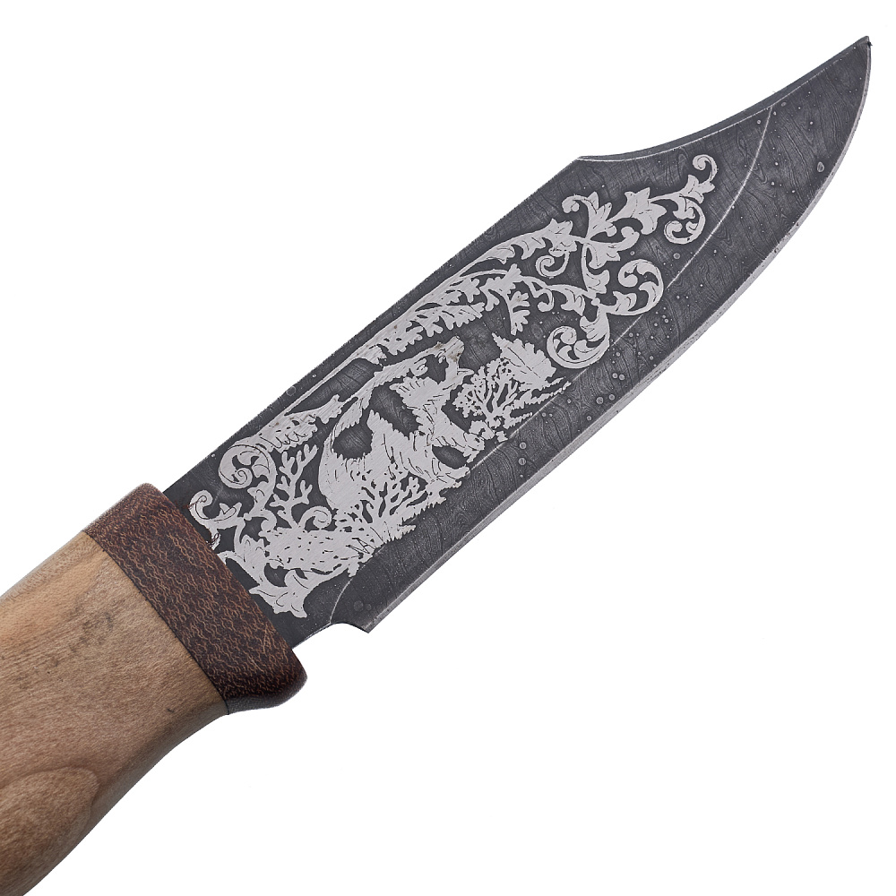 Нож сувенирный из дамасской стали «Медведь». Златоуст - интернет магазин Русь Велика я фото 3